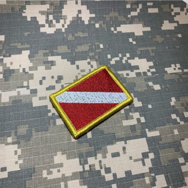 BD0175V11 Bandeira Mergulhador Patch Bordado Fecho Contato - Imagem 2