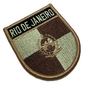 BE0136EV04 Bandeira Rio de Janeiro Bordado Fecho Contato