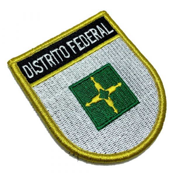 BE0154EV01 Bandeira Distrito Federal Bordado Fecho Contato