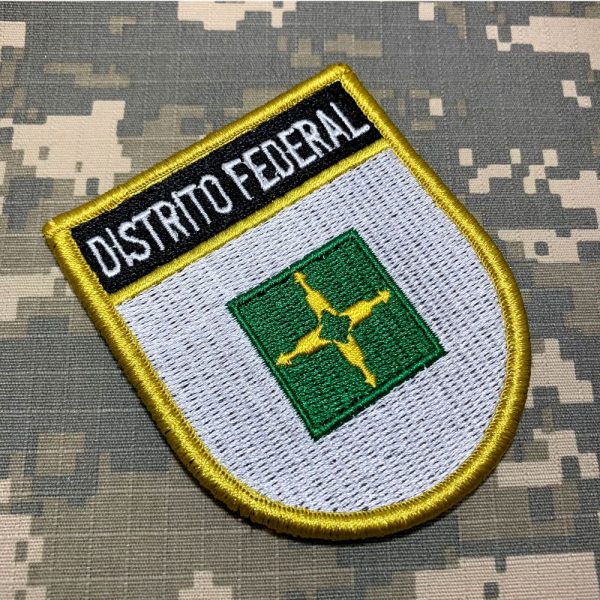 BE0154EV01 Bandeira Distrito Federal Bordado Fecho Contato - Imagem 2