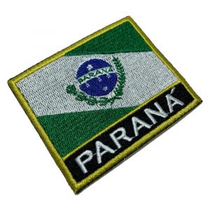 BE0174NT01 Bandeira Paraná Patch Bordado Termo Adesivo