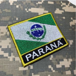 BE0174NT01 Bandeira Paraná Patch Bordado Termo Adesivo