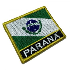 BE0174NV01 Bandeira Paraná Patch Bordado Fecho Contato