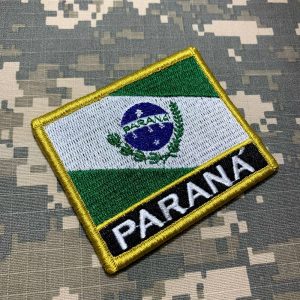 BE0174NV01 Bandeira Paraná Patch Bordado Fecho Contato