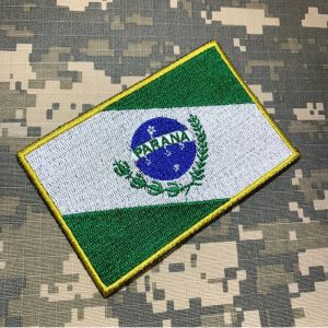 BE0174T21 Bandeira Paraná Patch Bordado Termo Adesivo