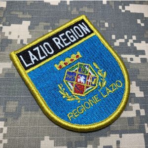 BE0227EV01 Bandeira Lazio Region Patch Bordado Fecho Contato