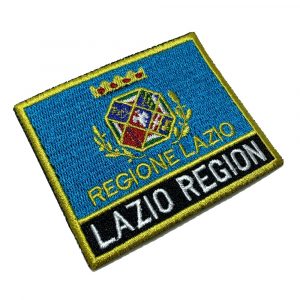 BE0227NT01 Bandeira Lazio Region Patch Bordado Termo Adesivo