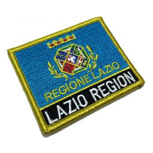BE0227NV01 Bandeira Lazio Region Patch Bordado Fecho Contato