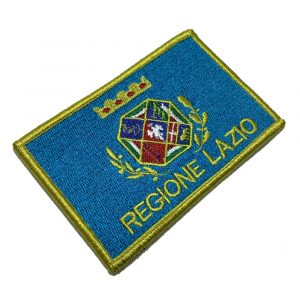 BE0227V21 Bandeira Lazio Region Patch Bordado Fecho Contato