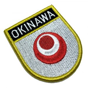 BE0414EV01 Bandeira Okinawa Patch Bordado Fecho Contato