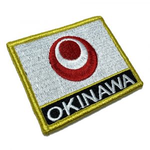 BE0414NV01 Bandeira Okinawa Patch Bordado Fecho Contato