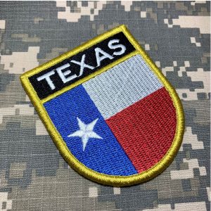 BE0415EV01 Bandeira Texas Patch Bordado Fecho Contato