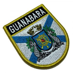 BE0417EV01 Bandeira Guanabara Patch Bordado Fecho Contato