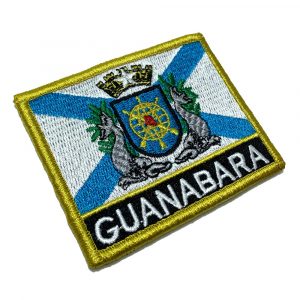 BE0417NV01 Bandeira Guanabara Patch Bordado Fecho Contato