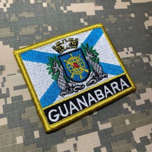 BE0417NV01 Bandeira Guanabara Patch Bordado Fecho Contato