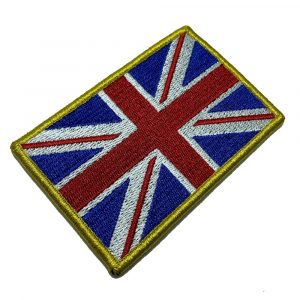 BP0001V21 Bandeira Reino Unido Patch Bordado Fecho Contato