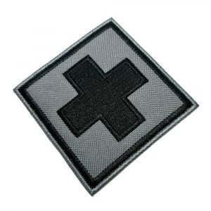 M0049T02 Cruz Vermelha Patch Bordado Termo Adesivo Costura