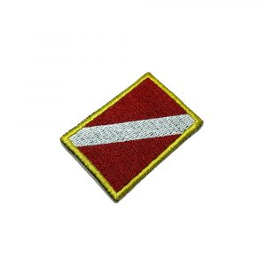 BD0175T11 Bandeira Mergulhador Patch Bordado Termo Adesivo