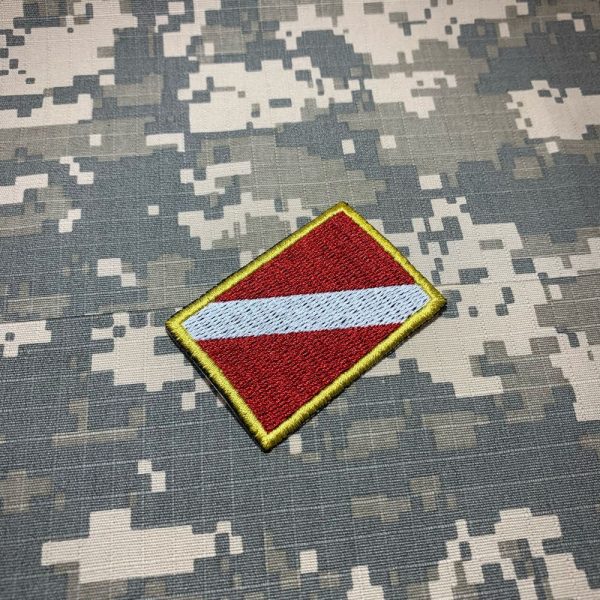 BD0175T11 Bandeira Mergulhador Patch Bordado Termo Adesivo - Imagem 2