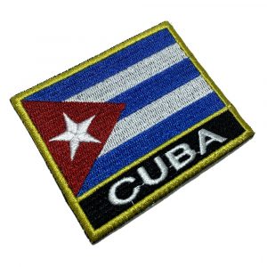 BP0010NT01 Bandeira Cuba Patch Bordado Termo Adesivo