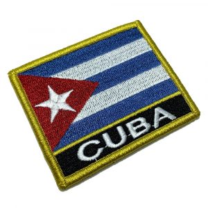 BP0010NV01 Bandeira Cuba Patch Bordado Fecho Contato