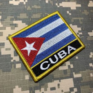 BP0010NV01 Bandeira Cuba Patch Bordado Fecho Contato