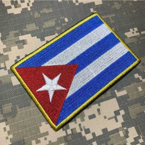 BP0010T21 Bandeira Cuba Patch Bordado Termo Adesivo
