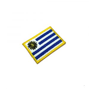 BP0023T11 Bandeira Uruguai Patch Bordado Termo Adesivo