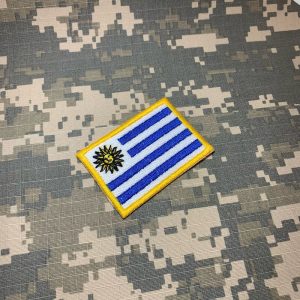 BP0023T11 Bandeira Uruguai Patch Bordado Termo Adesivo