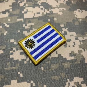 BP0023V11 Bandeira Uruguai Patch Bordado Fecho Contato