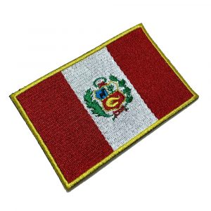 BP0028T21 Bandeira Peru Patch Bordado Termo Adesivo