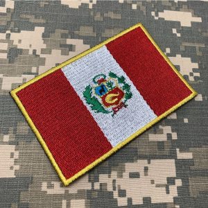 BP0028T21 Bandeira Peru Patch Bordado Termo Adesivo