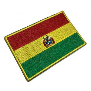 BP0029T21 Bandeira Bolivia Patch Bordado Termo Adesivo