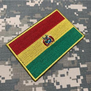 BP0029T21 Bandeira Bolivia Patch Bordado Termo Adesivo