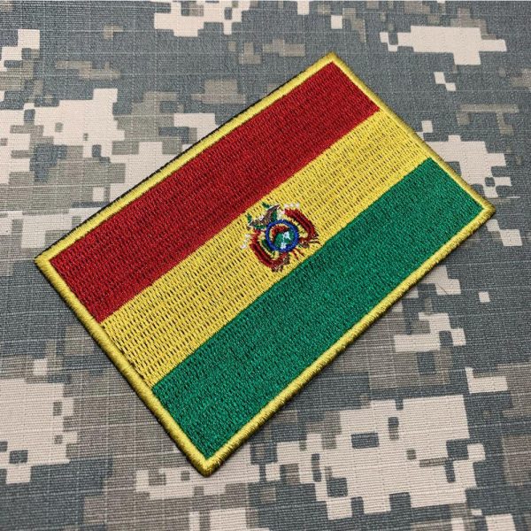 BP0029T21 Bandeira Bolivia Patch Bordado Termo Adesivo - Imagem 2