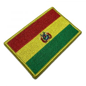 BP0029V21 Bandeira Bolivia Patch Bordado Fecho Contato