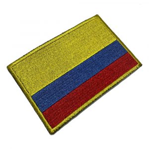 BP0049T21 Bandeira Colombia Patch Bordado Termo Adesivo