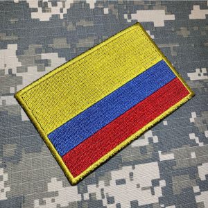 BP0049T21 Bandeira Colombia Patch Bordado Termo Adesivo