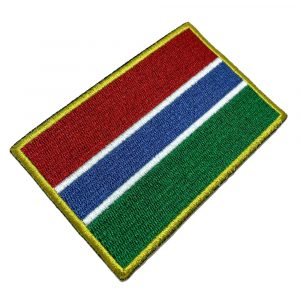 BP0196T21 Bandeira Gambia Patch Bordado Termo Adesivo