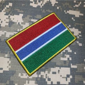 BP0196T21 Bandeira Gambia Patch Bordado Termo Adesivo