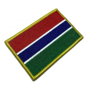 BP0196V21 Bandeira Gambia Patch Bordado Fecho Contato Gancho