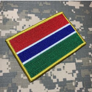 BP0196V21 Bandeira Gambia Patch Bordado Fecho Contato Gancho