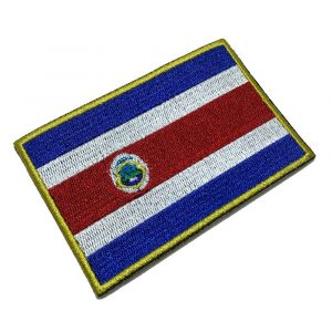 BP0201T21 Bandeira Costa Rica Patch Bordado Termo Adesivo