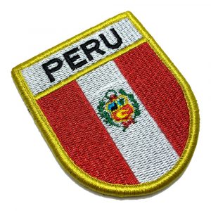 BP0028EV01 Bandeira Peru Patch Bordado Fecho Contato