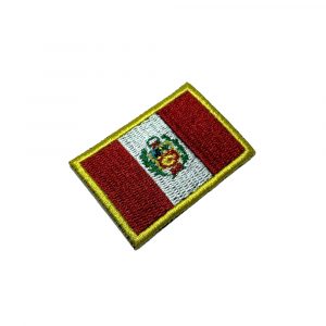 BP0028T11 Bandeira Peru Patch Bordado Termo Adesivo