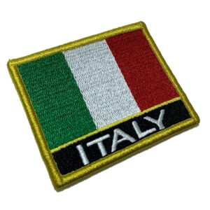 BP0030NV01 Bandeira Itália Patch Bordado Fecho Contato