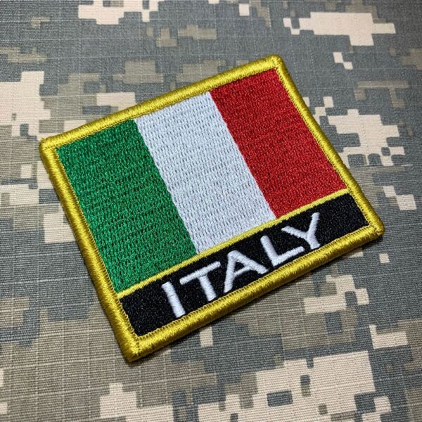 BP0030NV01 Bandeira Itália Patch Bordado Fecho Contato - Imagem 2