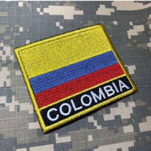 BP0049NT01 Bandeira Colômbia Patch Bordado Termo Adesivo