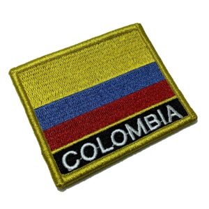 BP0049NV01 Bandeira Colômbia Patch Bordado Fecho Contato