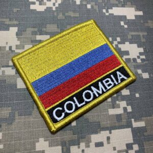 BP0049NV01 Bandeira Colômbia Patch Bordado Fecho Contato